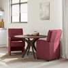 vidaXL Dining Stoelen met Wielen 2 pcs Wijnrood 57 x 67 x 95 cm Stof