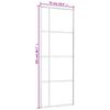 vidaXL Schuifdeur 76x205 cm mat ESG-glas en aluminium wit