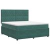 vidaXL Boxspringbed met matras Donkergroen 140 x 200 cm Fluweel