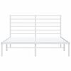 vidaXL Bedframe met hoofdbord metaal wit 140x190 cm