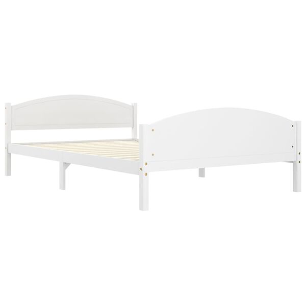 vidaXL Bedframe massief grenenhout wit 160x200 cm