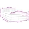 vidaXL Boxspring met matras fluweel donkerblauw 160x220 cm