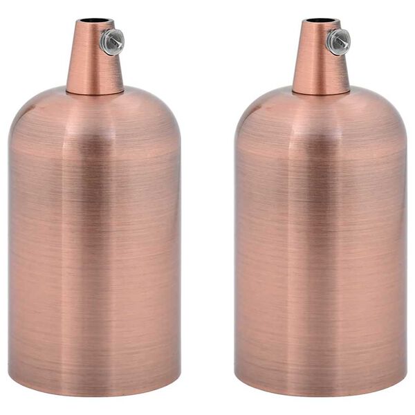 vidaXL Lamphouders 2 st rood brons E27