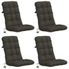 vidaXL 4-delige Hoogrug Kussen VIANEN 4 pcs 100% Polyester Antraciet