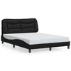 vidaXL Bedframe met LED zonder matras "Hvar" zwart 140x190 cm