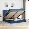 vidaXL Ottoman bed met matras en LED's 180x200cm stof blauw