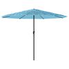 vidaXL Parasol met stalen paal 324x324x247 cm blauw