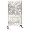 vidaXL Privacyscherm 100 x 50 x 180 cm Roestvrij staal zilver