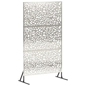vidaXL Privacyscherm 100 x 50 x 180 cm Roestvrij staal zilver