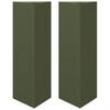 vidaXL Plantenbakken 2 st driehoek 30x26x75 cm staal olijfgroen