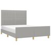 vidaXL Bedframe zonder matras stof lichtgrijs 140x190 cm