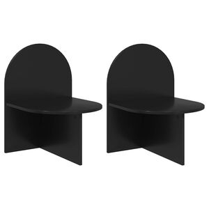 vidaXL Nachtkastje 2 pcs Zwart eiken 48 x 49 x 65 cm