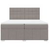 vidaXL Boxspring met matras stof taupe 200x200 cm