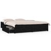 vidaXL Bedframe met lades zwart 140x200 cm