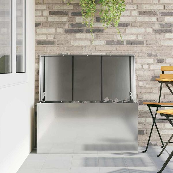 vidaXL Buitenopslagdoos Zilver 100 x 50,5 x 50 cm Staal