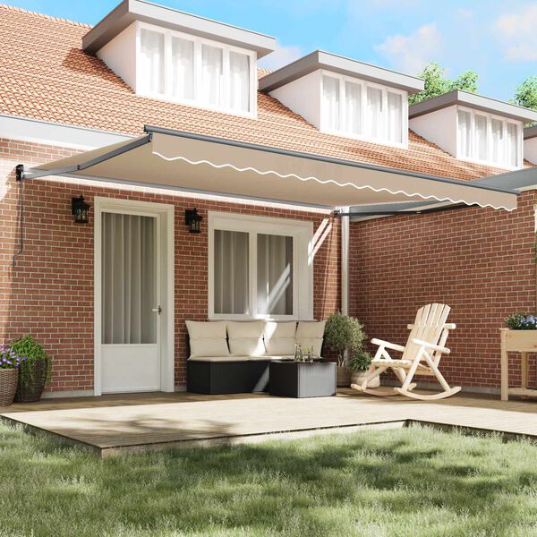 vidaXL Markies Beige 450 x 300 x 165 cm Polyester en Metaal