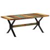 vidaXL Eettafel 180x90x73 cm massief hergebruikt hout