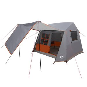 vidaXL Tunneltent 275 x 240 x 200 cm Grijs en Oranje