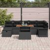 vidaXL Tuin Sofa Set 8 pcs Zwart poly rattan