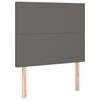 vidaXL Boxspring met matras kunstleer grijs 90x190 cm