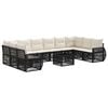 vidaXL Tuinbankenset 11 st Zwart en Cream Wit poly rattan