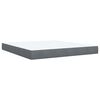 vidaXL Boxspring met matras fluweel donkergrijs 180x200 cm