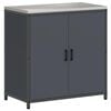 vidaXL Keukenopslag Kast HATTEM Antracietkleurig 90 x 50 x 92 cm Staal