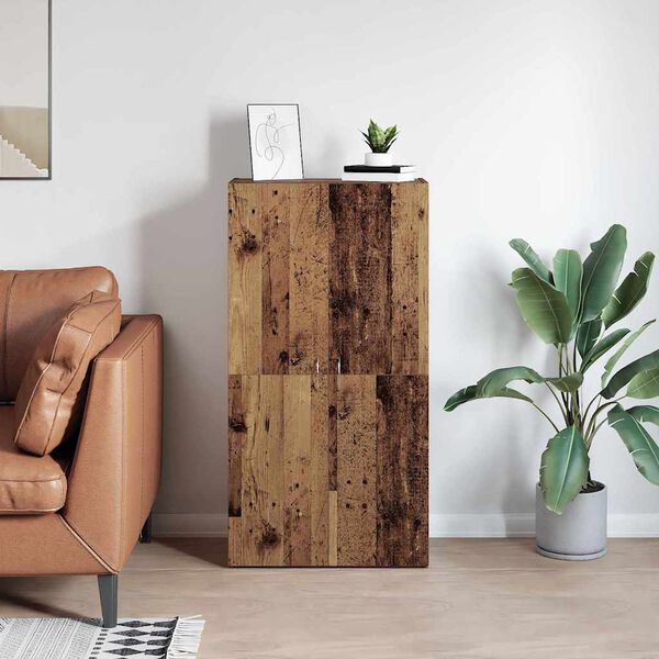 vidaXL Kantoor kast met plank Oud hout 60 x 32 x 115 cm Bewerkt hout