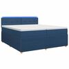 vidaXL Boxspringbed met matras met hoofdeinde Blauw 200 x 200 cm Stof