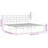 vidaXL Bedframe met hoofdbord metaal wit 180x200 cm