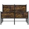 vidaXL Bedframe zonder matras metaal gerookt eikenkleurig 120x190 cm