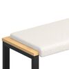vidaXL Bankkussen Sherpa Stof Cr&egrave;mekleurig Diepte 35 cm