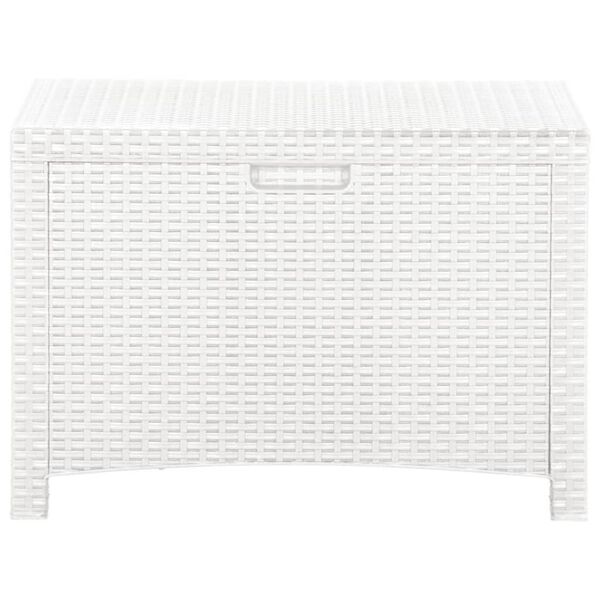 vidaXL Tuinbox 60x54x41 cm PP rattan wit