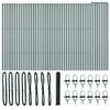 vidaXL Afrasteringspaal Grijs 100 x 1 m (13 mm gaas) Staal en PVC