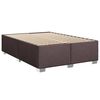 vidaXL Boxspring met matras stof donkerbruin 140x190 cm