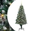 vidaXL Kunstkerstboom Groen 180 cm PVC en Staal en Plastic