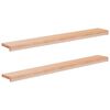 vidaXL Raamkozijnen 2 st Naturel 120 x 15 x 2 cm Massief beukenhout