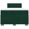 vidaXL Boxspring met matras fluweel donkergroen 120x200 cm