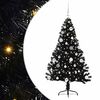 vidaXL Kunstmatig Voorverlicht Kerstboom Zwart 150 cm PVC
