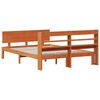 vidaXL Bedframe met hoofdeinde 2 pcs Wasbruin Massief Vurenhout