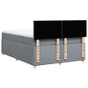 vidaXL Boxspring met matras stof lichtgrijs 160x200 cm