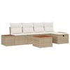 vidaXL Tuin Sofa Set 6 st Beige poly rattan