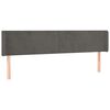 vidaXL Hoofdbord LED 203x16x78/88 cm fluweel donkergrijs