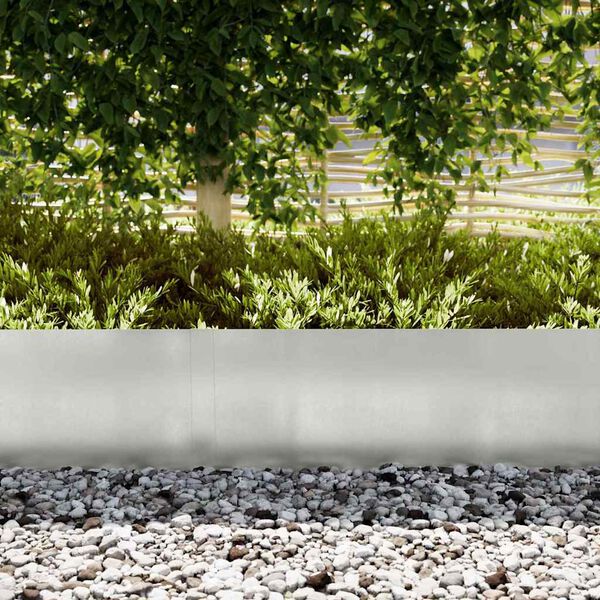 vidaXL Tuinrand 50 pcs Zilver 100 x 0.05 x 20 cm Roestvrij staal