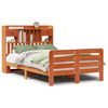 vidaXL Bed met boekenkast zonder matras grenenhout wasbruin 120x200 cm