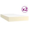 vidaXL Boxspring met matras kunstleer cr&egrave;mekleurig 200x200 cm