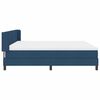 vidaXL Boxspringbed met matras met hoofdeinde Blauw 200 x 200 cm Stof