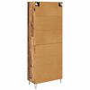 vidaXL Hoge kast met lade Oud Hout 69,5 x 34 x 180 cm Bewerkt hout