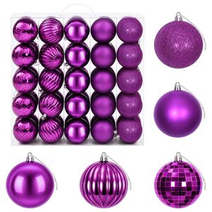 vidaXL Kerstballen set 50 st Lila 8 cm Polystyreen
