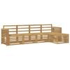 vidaXL Buiten bankenset 5 pcs Wit 257 x 122,5 x 73 cm